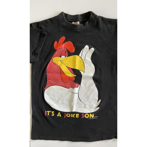 Large Vintage ‘91 Foghorn Leghorn “It’s A Joke Son…” T-Shirt - Picture 1 of 7